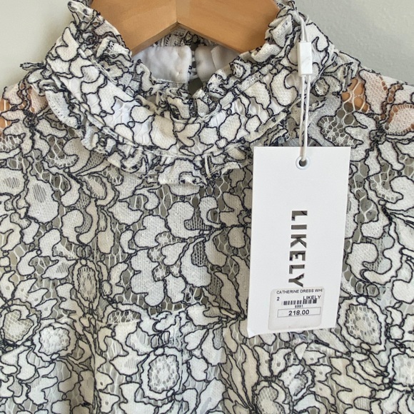 LIKELY Catherine Dress in White Lace - Picture 5 of 16